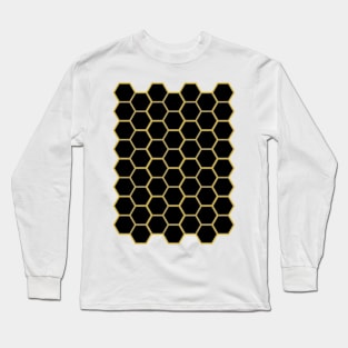 black and yellow hexa Long Sleeve T-Shirt